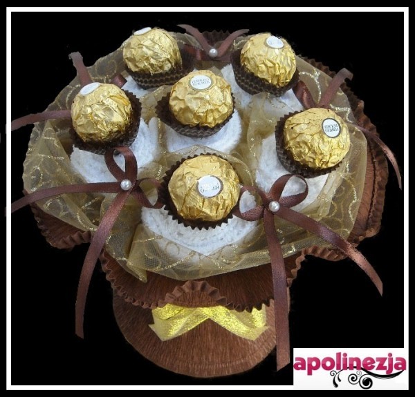 Bukiet z Ręczników i Czekoladek Ferrero 39zł