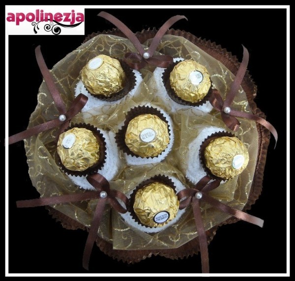 Bukiet z Ręczników i Czekoladek Ferrero Rocher 39zł